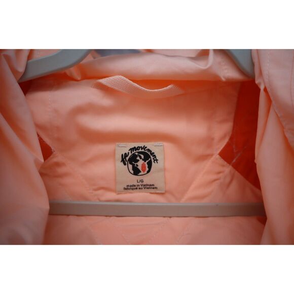 FP Movement OB1928025 Women Sz L Peach Combo Care Like The Wind Logo Jacket - Picture 3 of 13
